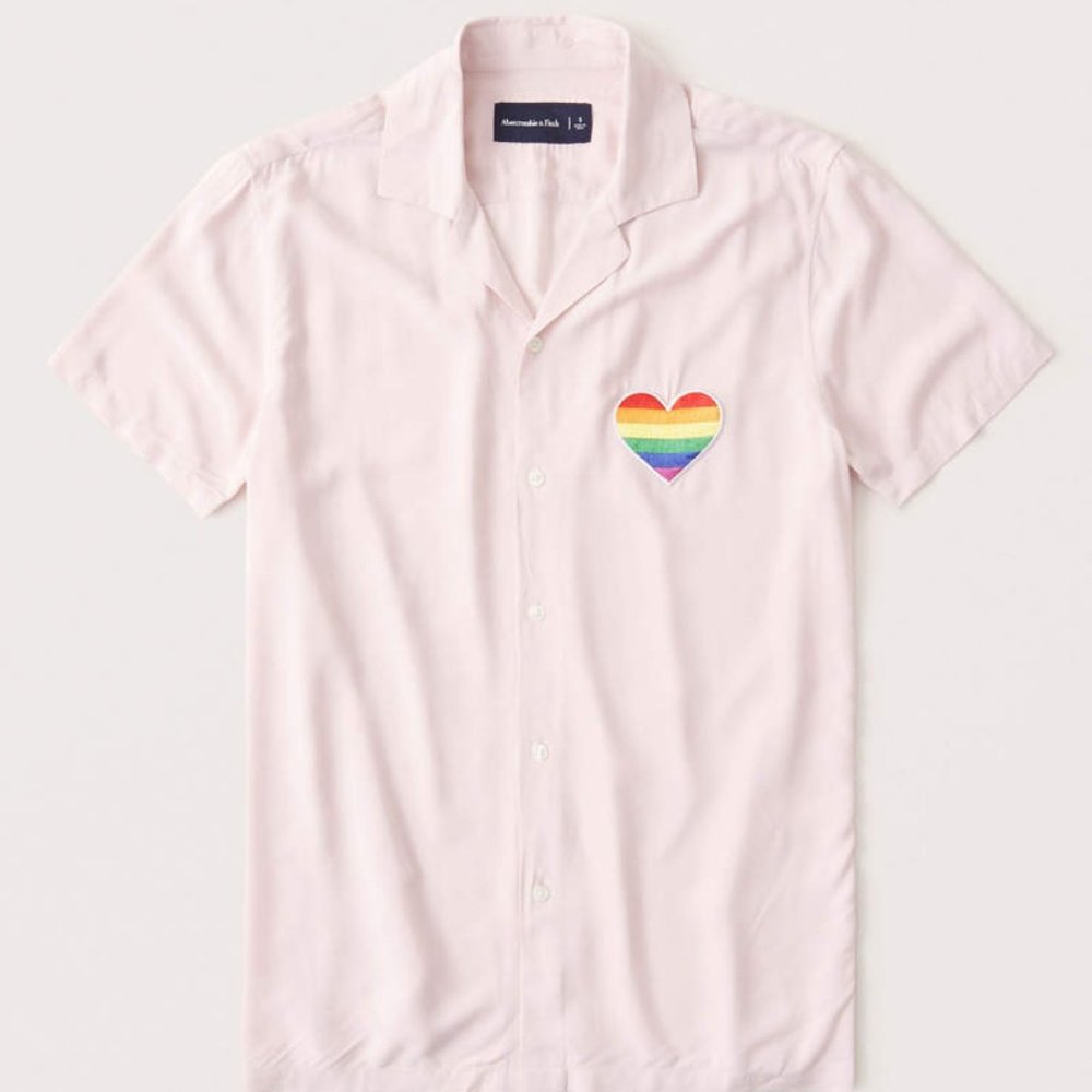 Pride Short-Sleeve Camp Collar Button-Up Shirt